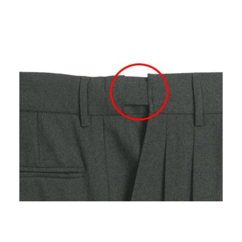 Charcoal 4-Way Stretch Flat Pants with Expandable Waistband