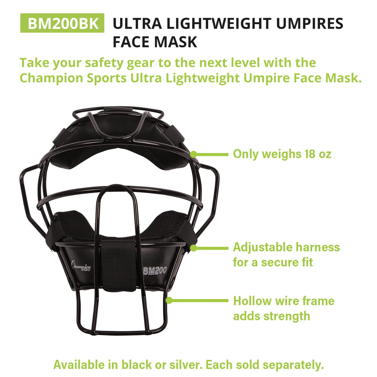 Champion Ultra Lightweight Facemask with Drytek Pads