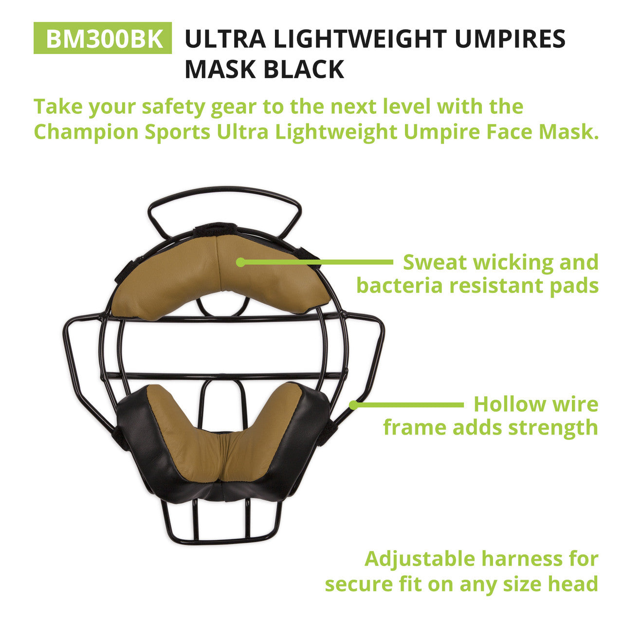 Champion Ultra Lightweight Facemask with Everclean Pads