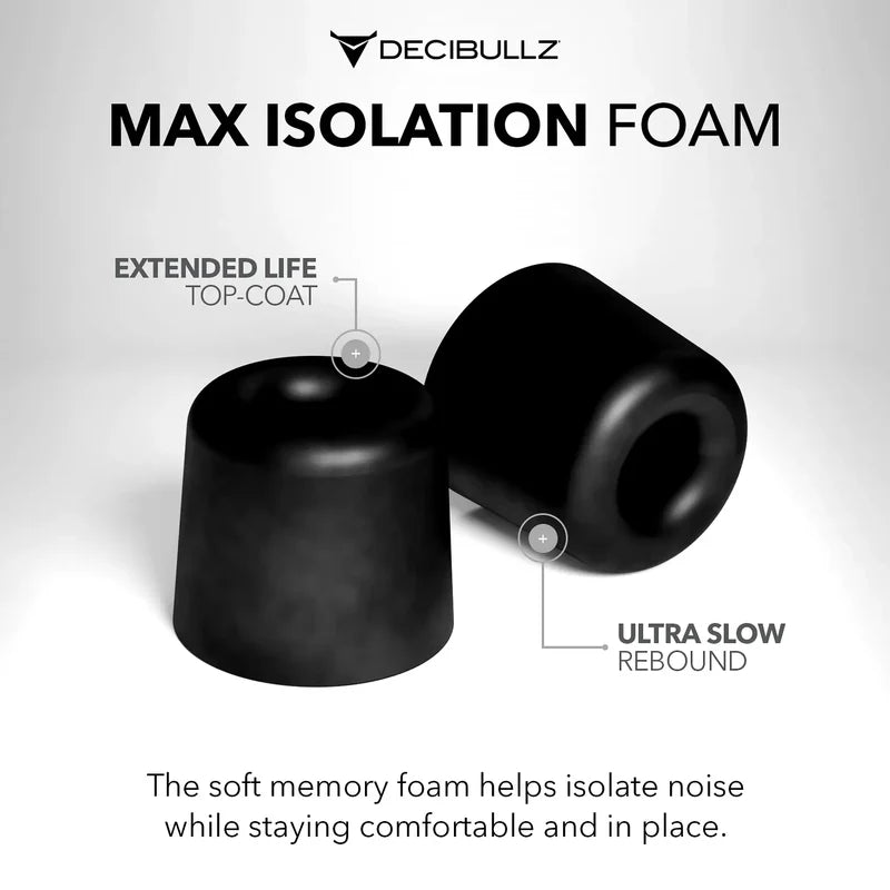 Replacement Foam Tips for Decibullz Earpieces