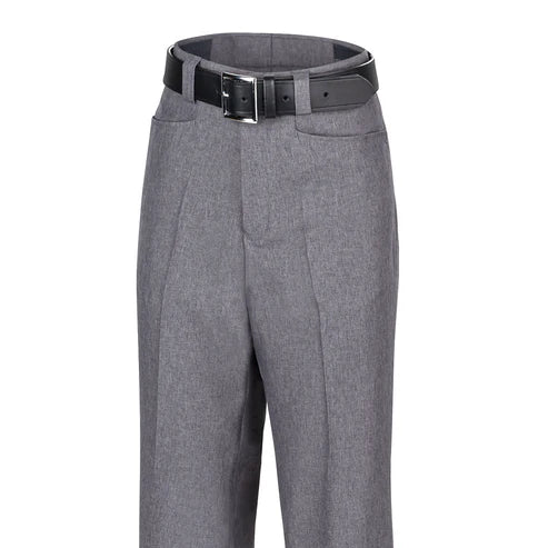 Women's Heather Grey Poly Pleated Combo Pants with Standard Waistband