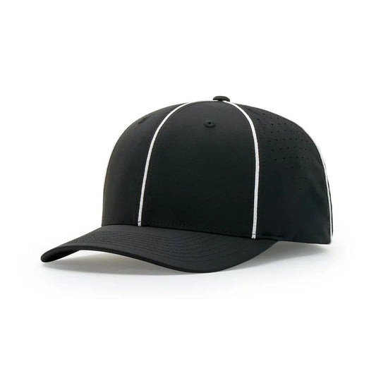 Richardson Football Lightweight LT Laser Cut Black Hat
