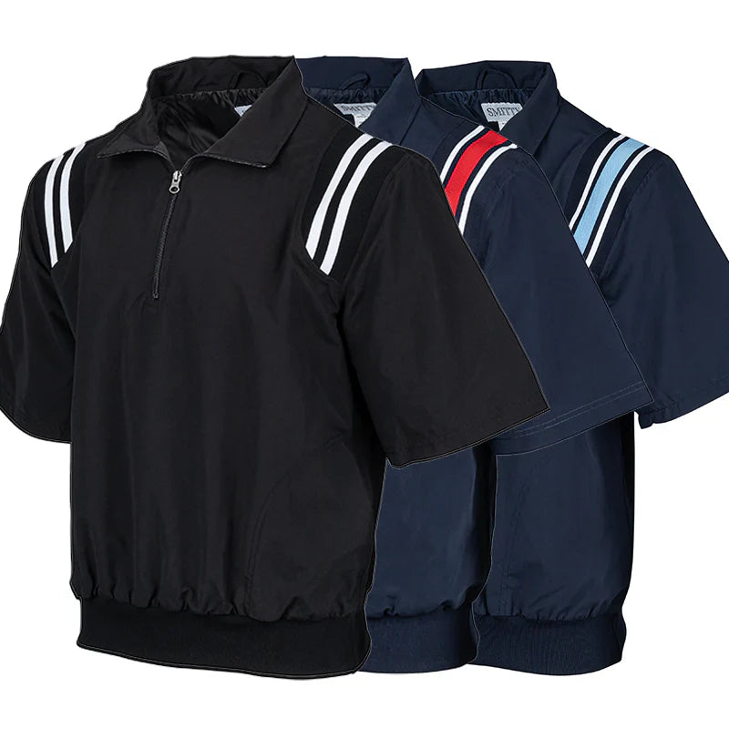 1/2 Zip Pullover Short Sleeve Baseball Jacket