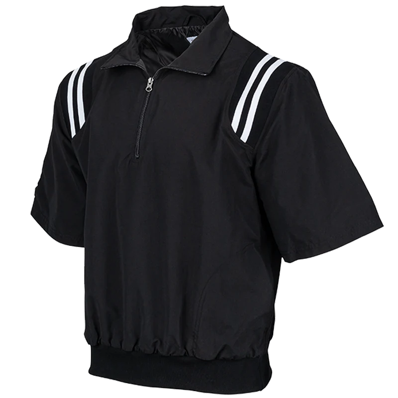 1/2 Zip Pullover Short Sleeve Baseball Jacket